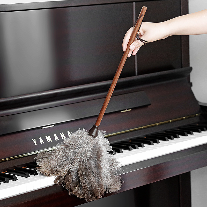 Dust Removal Feather Duster Household Ostrich Feather Electrostatic Dust Suction Dust Duster Non-shedding Gap Dust Sweeping Artifact