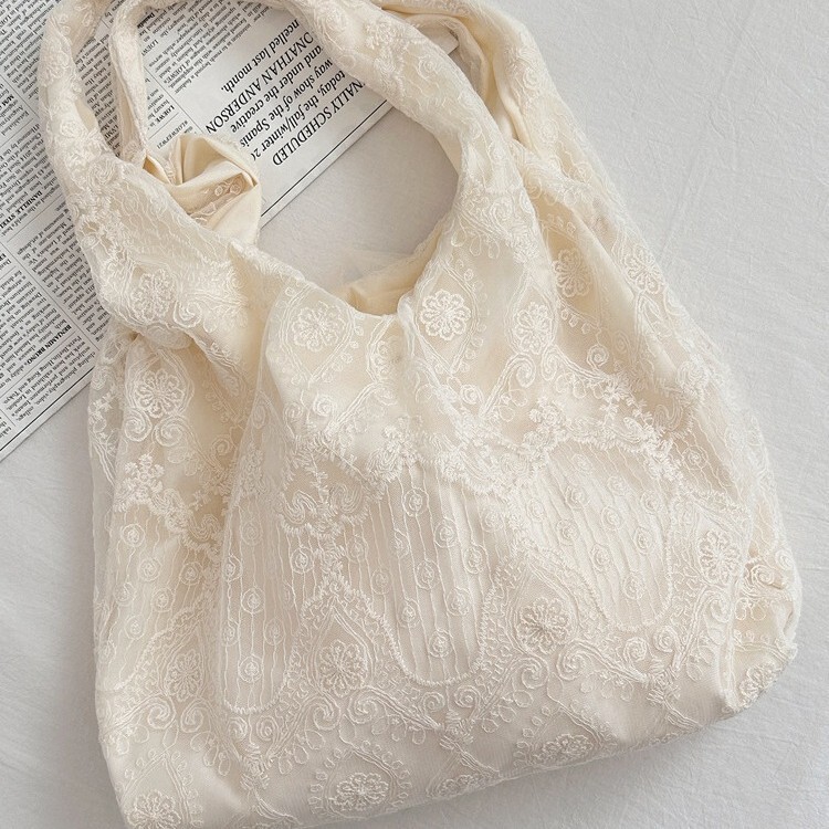 47241 Korean Style Gentle Style Shoulder Bag Lace Vest Bag Female Student School Bag Shopping Shopping Bag