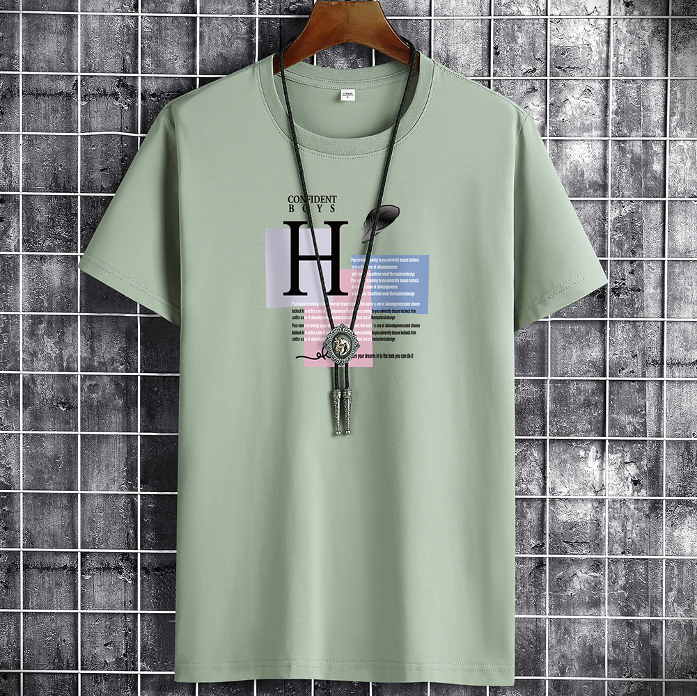 Camiseta de manga corta para hombre ropa suelta interior verano moda color sólido blanco Camiseta de manga media talla grande ropa de hombre 3004