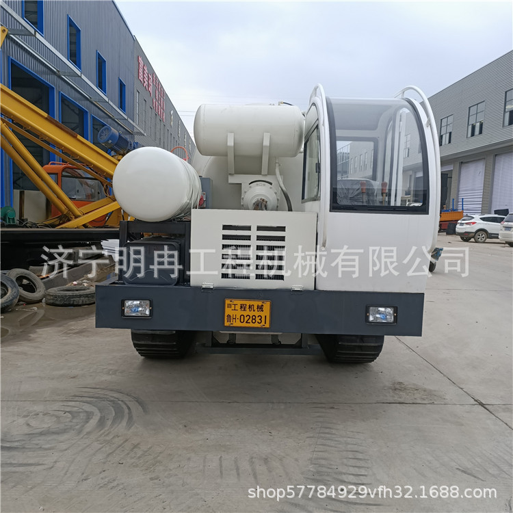 罐车履带搅拌车 工地罐车搅拌机 3方水泥砂浆混合搅拌橡胶运输车