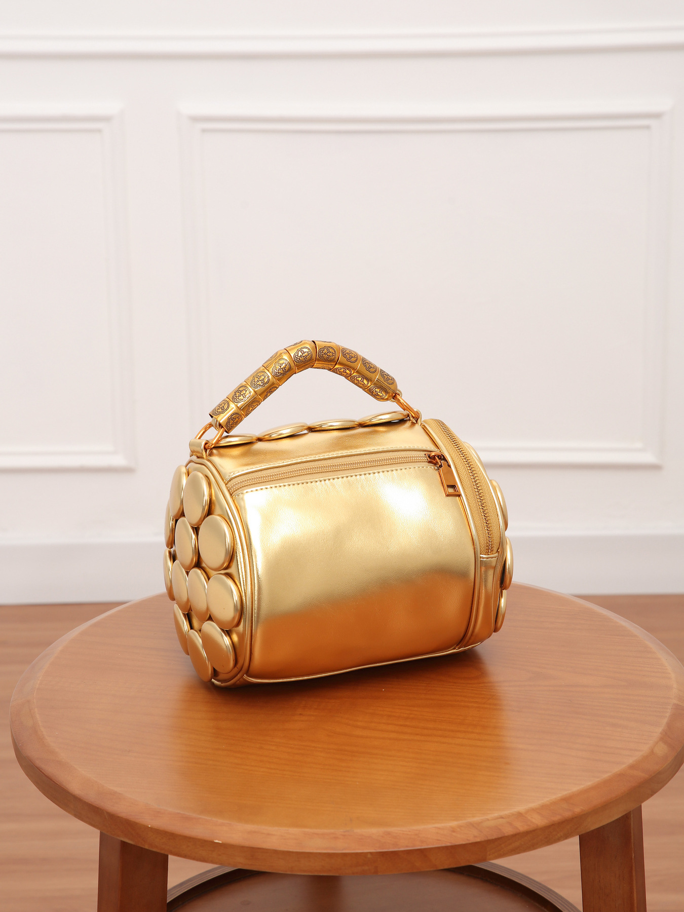 Damen Handtasche Mit Polka Dot Muster Elegante Umhängetasche_voghion.com
