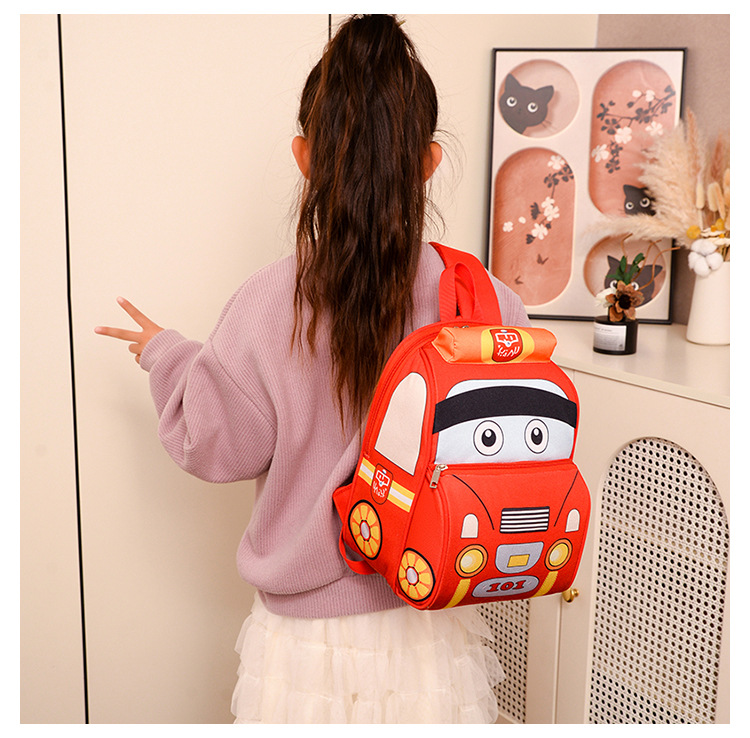 Unisexo Grande Nylon Dibujos Animados Lindo Cuadrado Cremallera Mochila Con Cremallera display picture 4