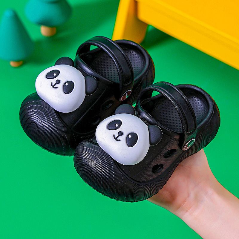 Baby EVA zapatillas para niños panda verano hogar bebé niñas niños zapatos de agujero antideslizante para niños con suela suave