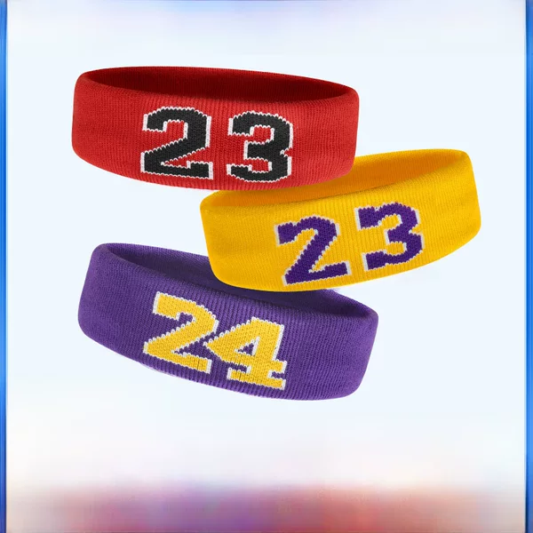 Cross-Border Sports Headbands with Numbers, Basketball Sweat-Absorbing Headbands, Fitness Headbands, Running Headbands, Fan Headbands, Children's Anti-Sweat Headbands