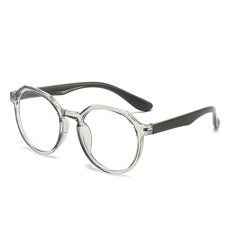 Anti-blue light silicone flat lens 2024 new men's and women's children's myopia lens frame computer mobile phone eye protection glasses