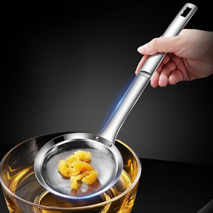 304 Stainless Steel Colander Skimming Oil Filter Household Filter Oil Separation Spoon Frying 80 Mesh Fine Mesh Colander