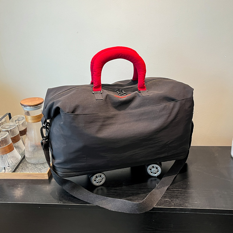 Nueva bolsa de viaje de tela de Oxford con ruedas, bolsa de viaje corto de gran capacidad, bolsa de almacenamiento para hombres, bolsa de embarque de viaje
