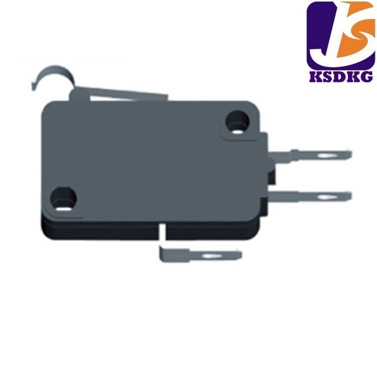 卧式微动开关2脚 长柄大型微动开关16A 厂家供应微动开关大功率