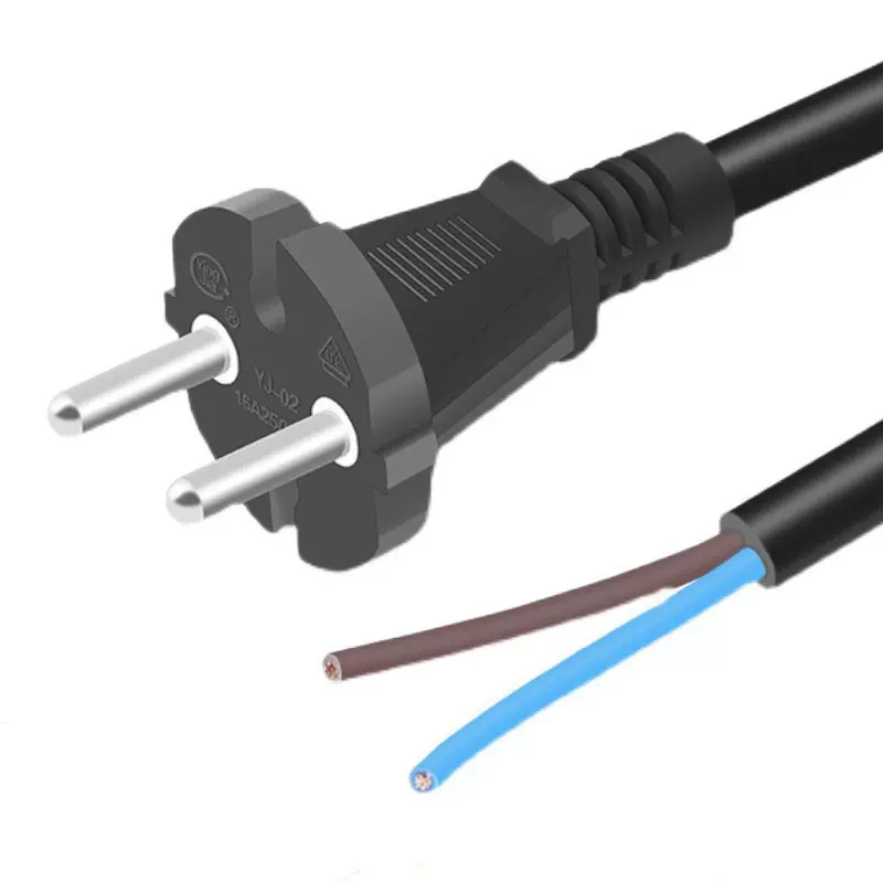 欧规高速吹风机二插电源线 欧标工具头2芯无氧铜电器插头延长线