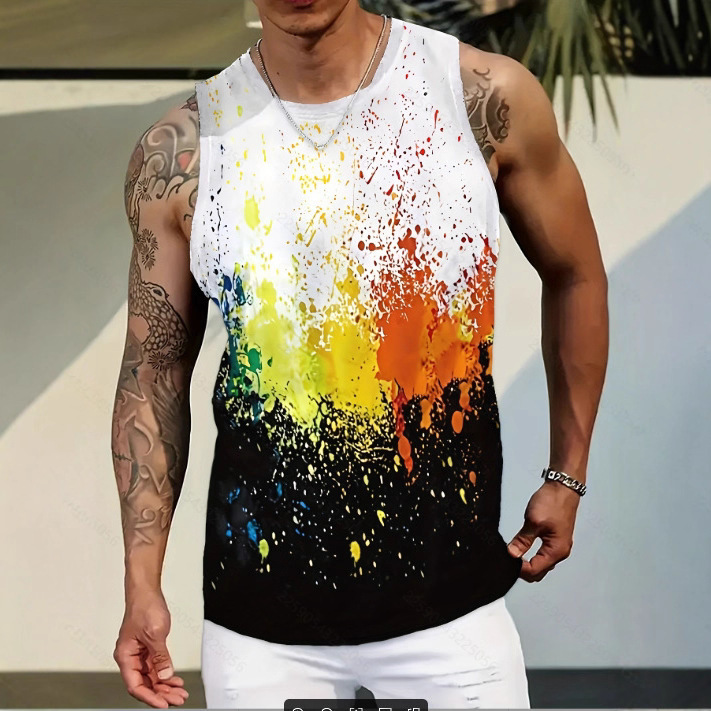 2026 New Men's Cross-Border Breathable Simple Trendy Carnival Vests Available for Independent Sales Sites