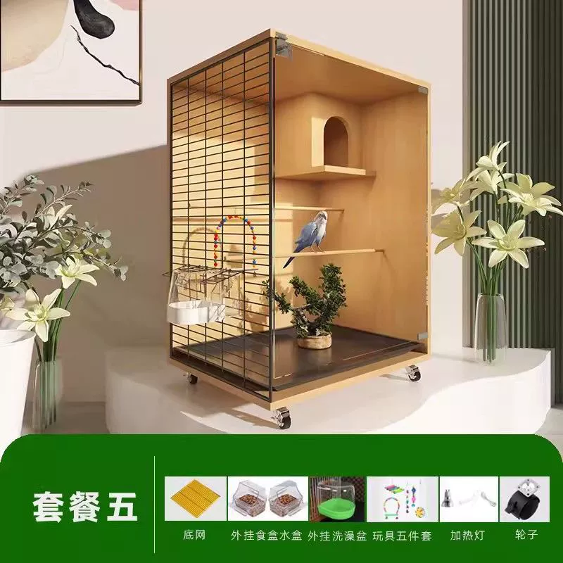 F, Parrot Cage Large Bird Cage Furnishing Full Set Villa Multi -layer Tiger Skin Eye Eye Eye Xuanfeng Transparent Ecology