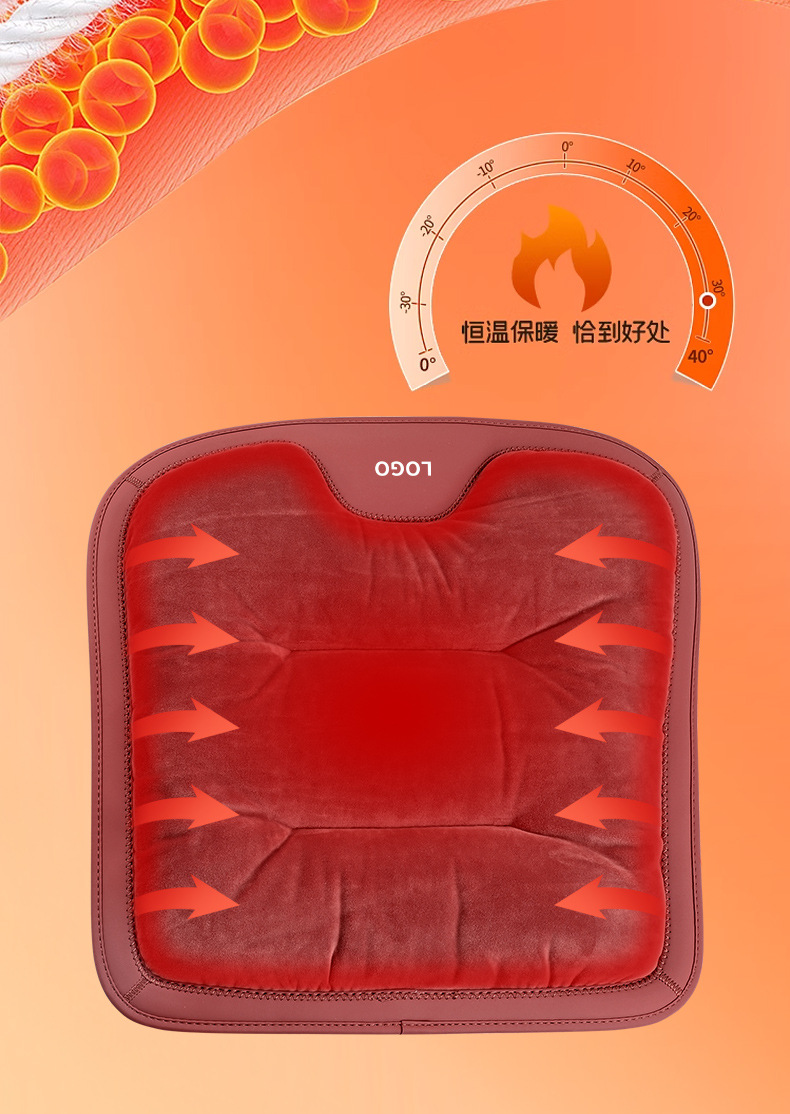 Winter short velvet warm car seat cushion fleece-lined three-piece single-piece car seat cushion seat cushion rear car cushion winter