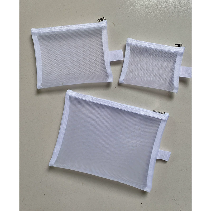 Косметичка из прозрачной сетки, ручная органайзер, маленькая 13,5×10×0,5 см