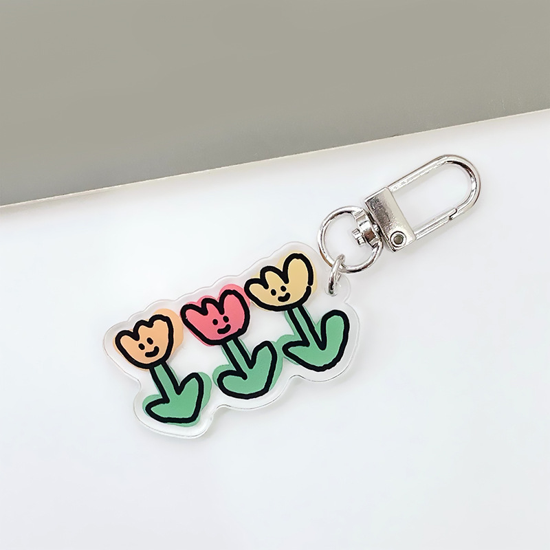漫画かわいい簡単な絵周辺アクリルキーホルダーカップルバッグ携帯電話装飾キーチェーン小さなペンダント|undefined