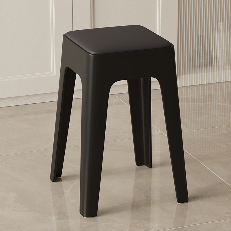 Taburetes de plástico, paquete blando, sala de estar, taburetes modernos y simples, sillas de comedor de negocios cómodas