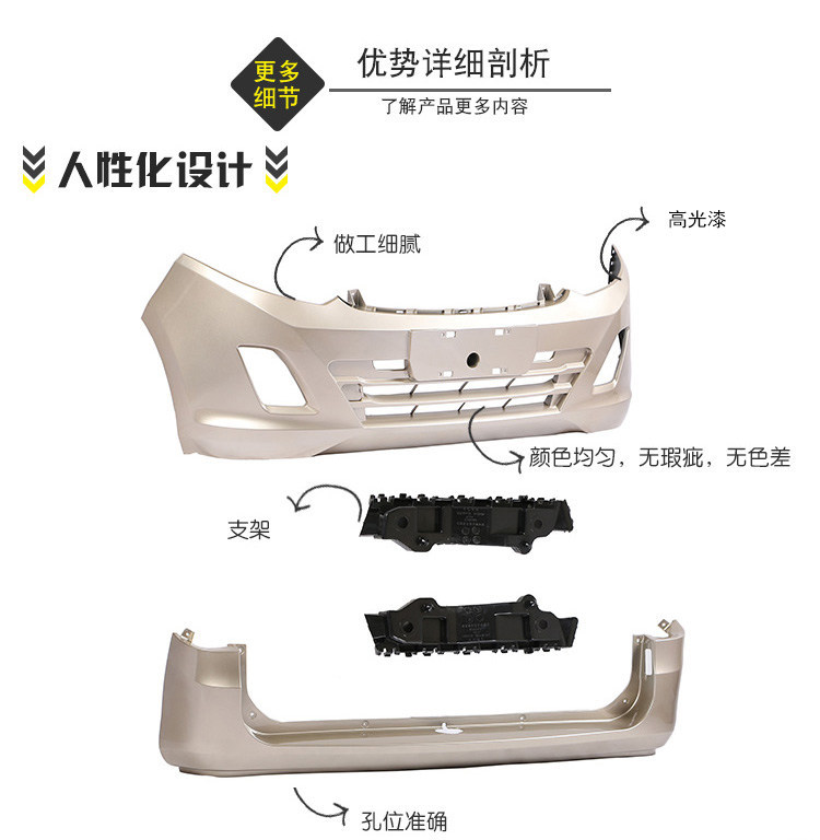 Suitable for Wuling Rongguang new truck, Rongguang small truck, Rongguang S, Rongguang V bumpers, front bumpers, front and rear bumpers