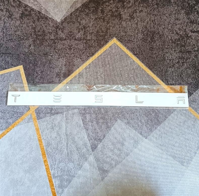 Tesla car emblem, suitable for Model 3 and Model Y, for front and rear car emblem modification, featuring English lettering