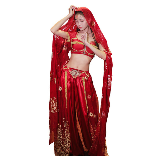 Halloween costume anime dance performance set classical Hanfu Indian performance costume for women adult dancewear