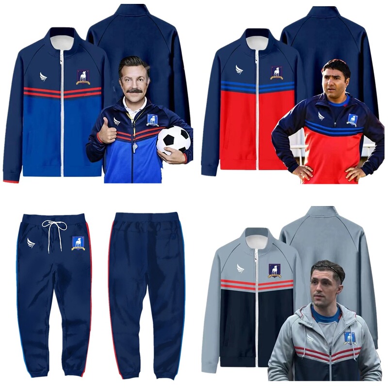 Cross-Border Aliexpress Hot-Selling Football Coach Stand-Collar Jacket for Men Ted Lasso Afc Richmond Jacket