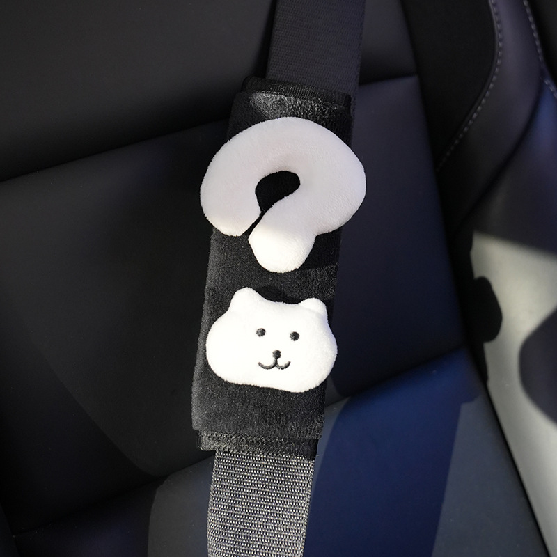 New cute question mark car seatbelt shoulder pad, car decoration, shoulder strap protector, anti-wear and anti-neck strangulation