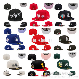 跨境mlb帽子硬顶经典棒球联盟世界赛NY棒球队立体绣闭口帽平沿帽-阿里巴巴