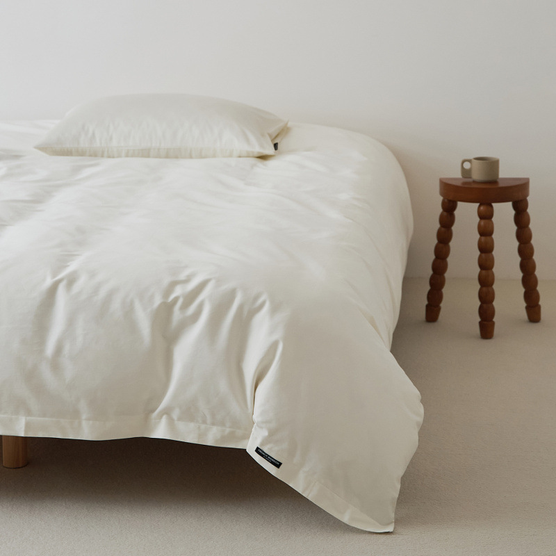 Autumn and Winter New Scandinavian Style 100-Count Xinjiang Long-Staple Cotton Brushed Thickeneded Pure Color Pure Cotton Single Quilt Cover Double