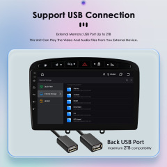 Cross-border wholesale 9-inch applicable for 12-20 Peugeot 408 backup camera car Android smart GPS navigation system