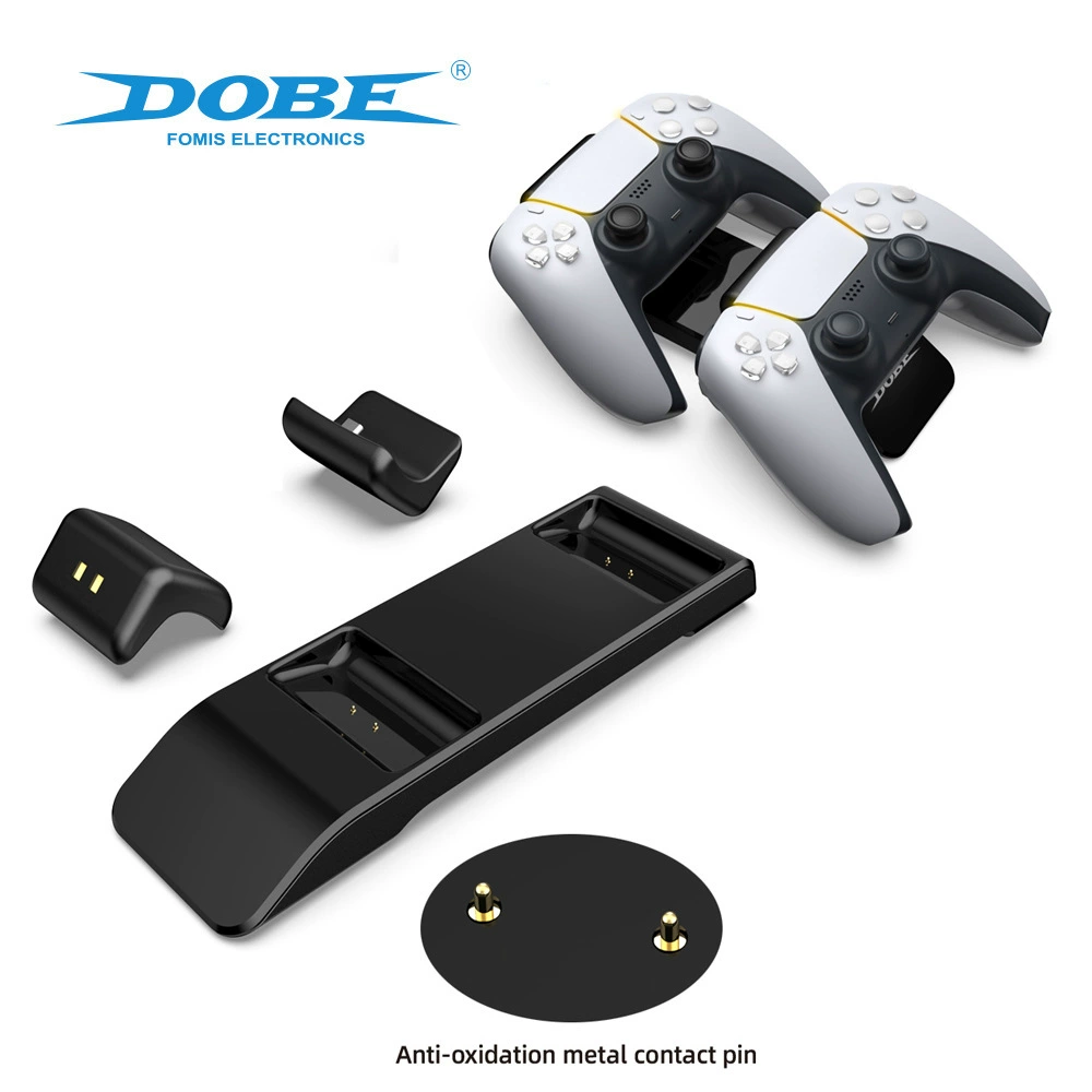 Беспроводной игровой контроллер для PS5, держатель с контактом для зарядки, двойное сиденье, зарядное устройство для PS5 контроллер TP5-0562