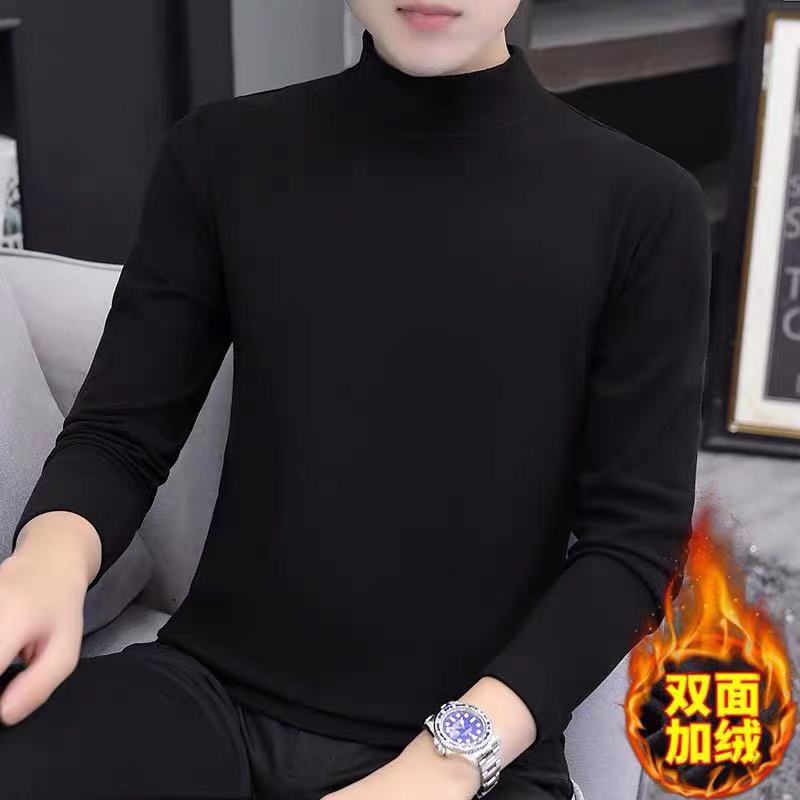 하프 터틀넥 저먼 벨벳 블랙