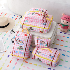 かわいい携帯旅行収納袋旅行服下着靴整理バッグ防水スーツケース衣類分注袋