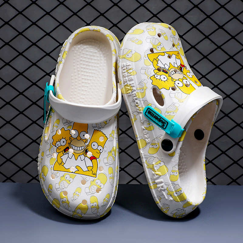 Zapatos con agujeros de verano, tendencia de los hombres, sandalias de Baotou huecas de fondo suave antideslizante, ropa exterior, pantuflas de los hombres de playa de fondo grueso al por mayor