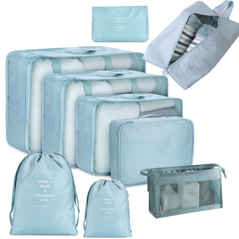 Cosmetic bag, set, 9 pieces, South Korea