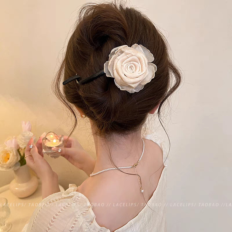 後頭部にツイストクリップが付いた新しいスタイルのワンラインヘアクリップ、軽い高級感と高級感のあるヘアクリップ、女性用のアヒルのくちばしクリップヘッドドレス|undefined