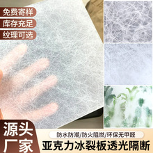 冰裂板云丝板亚克力夹丝透光冰珀板室内装饰隔断树脂板冰雾云丝板