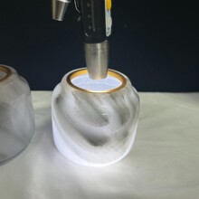 高档大号水墨玉石宠物骨灰罐纪念品大理石骨灰盒密封罐刻字LOGO