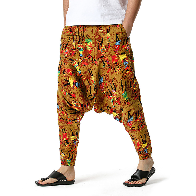 men's and women's foreign trade Harun yoga pants loose bohemian pants hanging pants moth pants 44