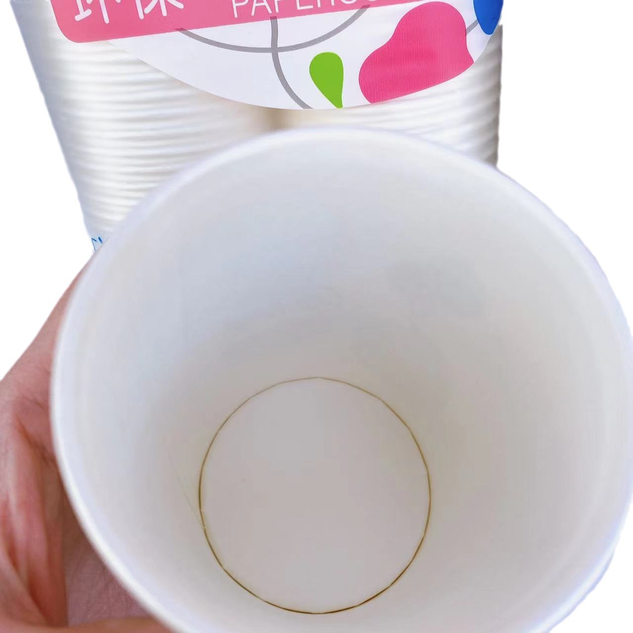 Taza de papel desechable de espesamiento 235 onzas 50 paquetes de agua potable oficina en el hogar suministros de agua potable comerciales al por mayor cien