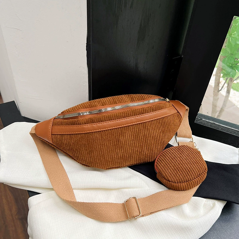Sports belt bag, shoulder bag, fashionable retro chest bag, 2023 collection, Japanese and Korean