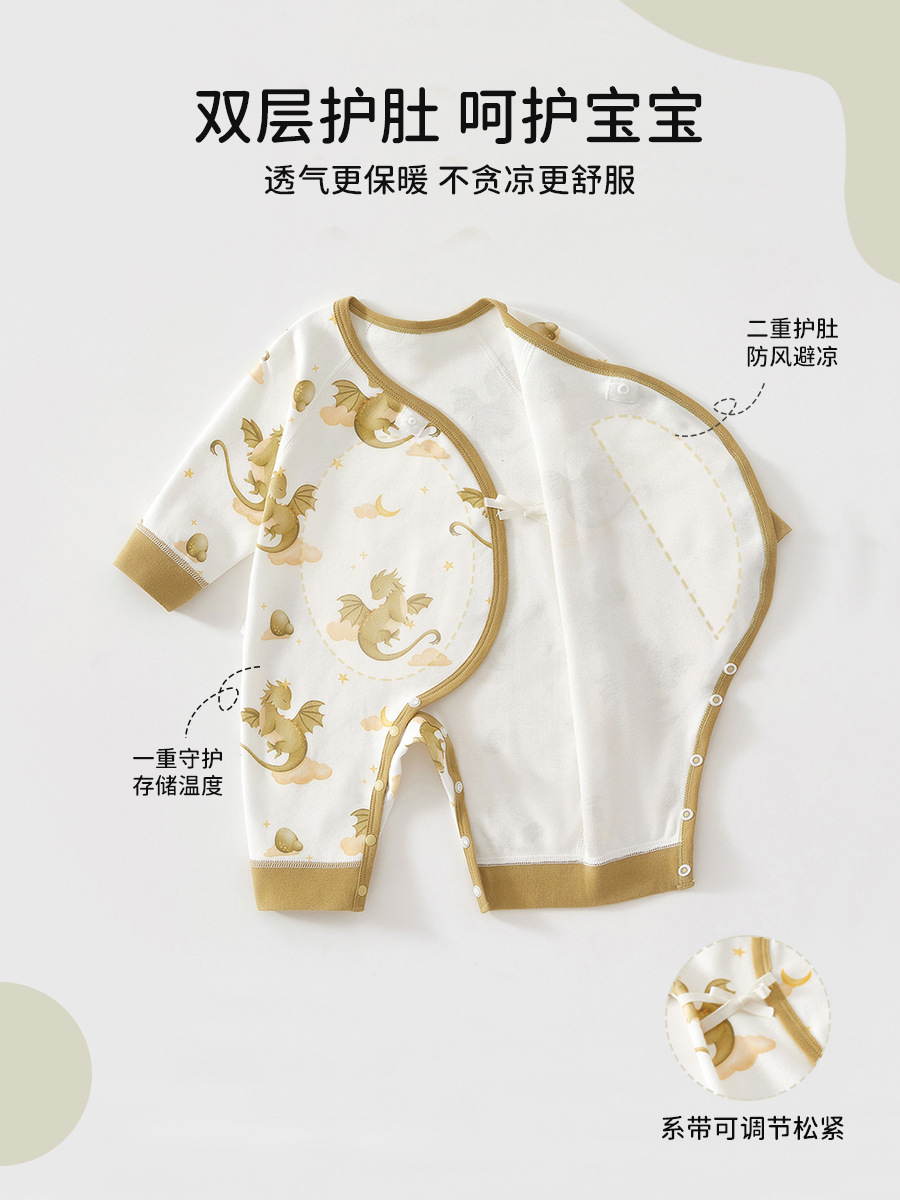 Ropa de mariposa recién nacida primavera y otoño mono, ropa de monje de algodón para bebés recién nacidos, ropa de escalada para bebés