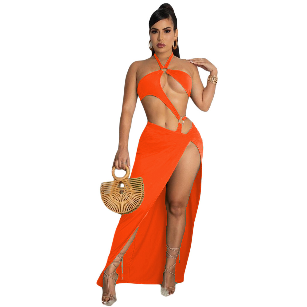 solid color dress suit nightclub two-piece set NSCN64970