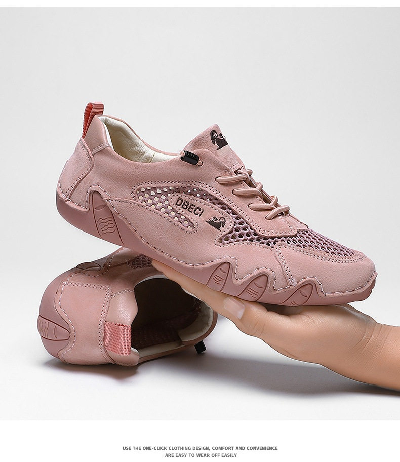 Giày thể thao unisex cỡ lớn thoáng khí lưới mùa hè, đế bằng — 661 Màu đen, 661 màu cát, 661 màu hồng, 661 màu nâu chi tiết 34