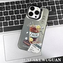 港式柠檬茶16pro适用15promax苹果手机壳iphone14潮流13pro欧美12