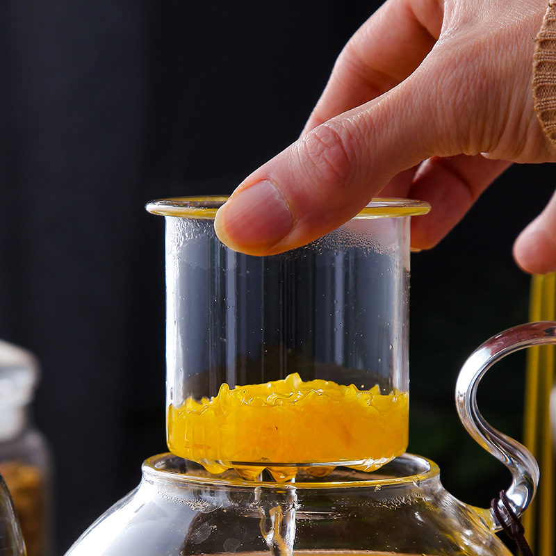 Wholesale Fruit Tea Mug Set, Simple Heating Ceramic Glass Candle British Afternoon Flower Tea Set with Handle