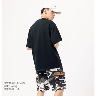 WeilonG CloThinG Pure CoTTon T-shirT Men's 240G HeavyweiGhT Half-sleeved T-shirT Summer ins Trendy Brand Off-shoulder Loose Round Neck ShirT