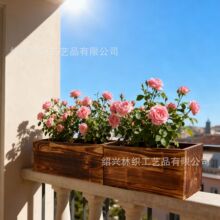 实木加厚防腐花槽种菜种花结实耐用带排水孔跨境优选(成品发货)