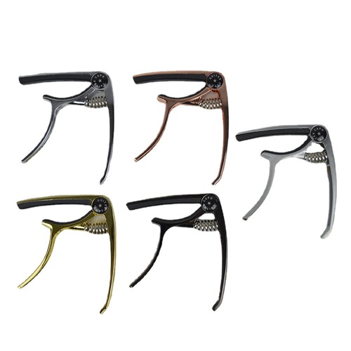 Zinc alloy metal capo folk guitar capo surface electroplating treatment with string nail capo clip