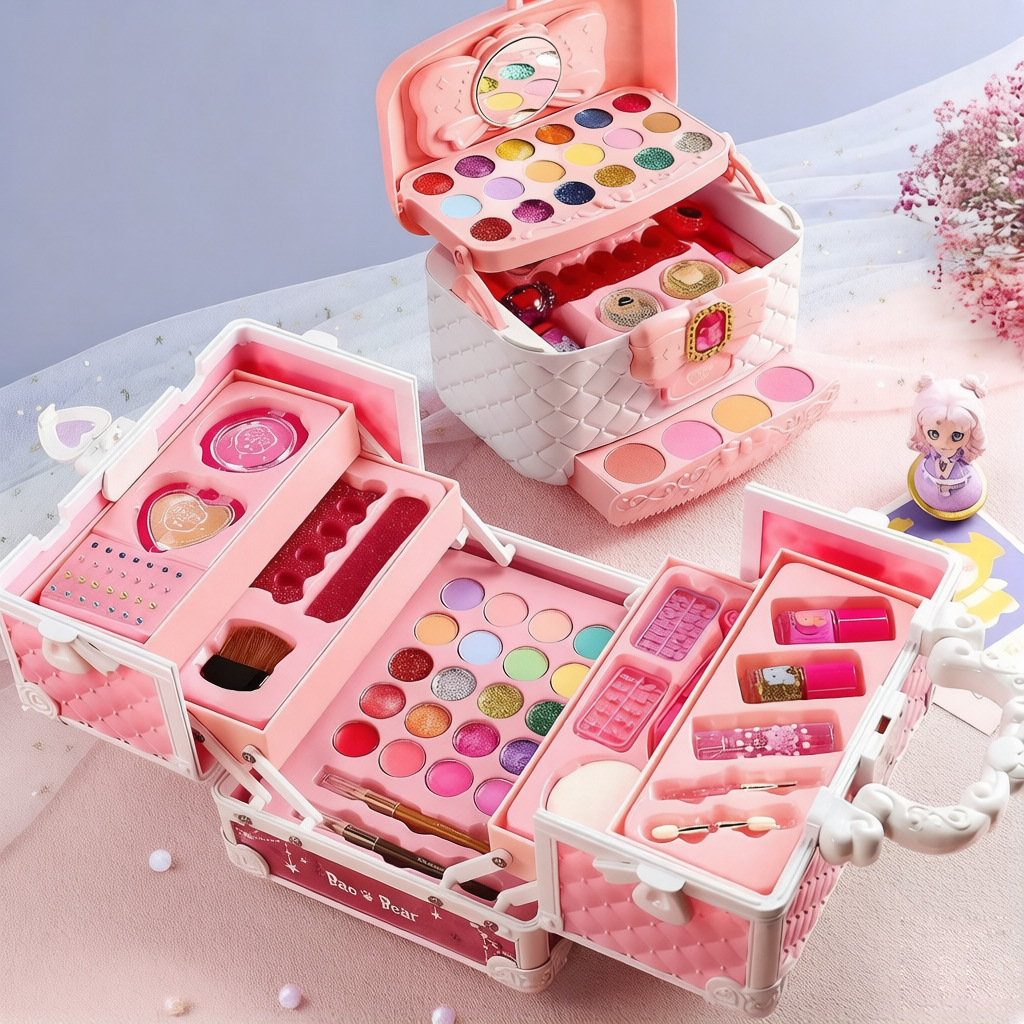 Cross-border children's makeup toys Princess girl stage performance Cosmetics Nail Polish suit birthday gift gift box