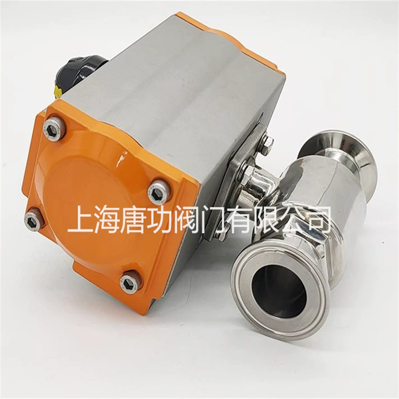 Пневматический шаровой клапан с быстроразъемным санитарным зажимом, фланцевый поплавковый шаровой переключатель 304, санитарный шаровой клапан Q641F-16P