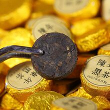 黑茶湖南安化金花茯砖陈年茶叶金币天尖茶小沱茶黑砖跨境货源
