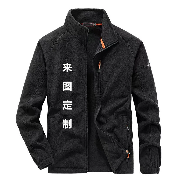 Внешняя торговая швейная фабрика для отображения обработки на заказ куртки из овчины Мужская Флисовая Молодежная флисовая куртка